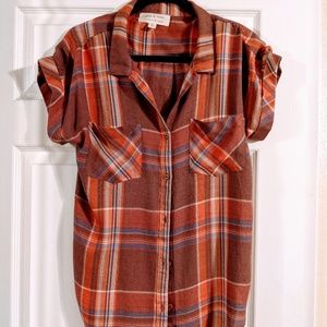 cloth & stone Tops - Nwot Cloth & Stone plaid camp shirt cloth & stone Tops - Nwot Cloth & Stone plaid camp shirt